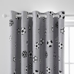Football Blackout Eyelet Curtains