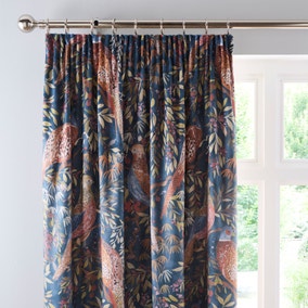 Woodland Pheasant Pencil Pleat Curtains